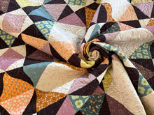 Load image into Gallery viewer, Sunny Days Quilt with geometric triangle pattern in various colors. Featuring Geo Bloom prints. Available at globalfibershop.com.
