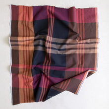 Load image into Gallery viewer, Plum, Navy and Tangerine plaid from Lumiere Collection by Fableism Supply Co. available at globalfibershop.com.
