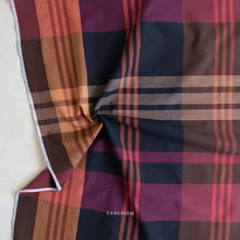 Load image into Gallery viewer, Plum, Navy and Tangerine plaid from Lumiere Collection by Fableism Supply Co. available at globalfibershop.com.
