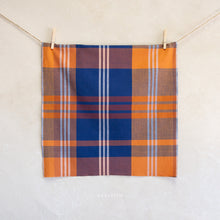 Load image into Gallery viewer, Tangerine and Royal blue plaid from Fableism Supply Co. available at globalfibershop.com.
