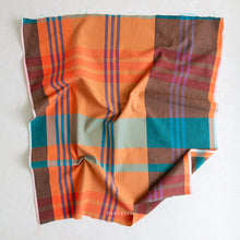 Load image into Gallery viewer, Tangerine and teal plaid from Lumiere by Fableism Supply Co. available at globalfibershop.com.
