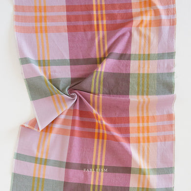 When you think light and cheery, think Lumiere. Fableism Supply Co.'s  brand new wide-width 100% cotton collection with rainbows galore. Made with the apparel sewist in mind, they created these sunshiny cottons in a sweeping bouquet of prismatic rainbow color. Go bold or go retro! These wide width plaids and checkers will make for dazzling pieces. Available at globalifbershop.com.