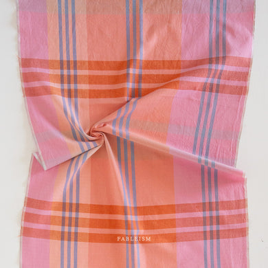 When you think light and cheery, think Lumiere. Fableism Supply Co.'s  brand new wide-width 100% cotton collection with rainbows galore. Made with the apparel sewist in mind, they created these sunshiny cottons in a sweeping bouquet of prismatic rainbow color. Go bold or go retro! These wide width plaids and checkers will make for dazzling pieces. Available at globalifbershop.com.