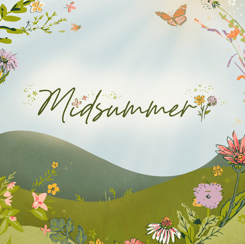 Revel in the magic of the summer solstice with Midsummer, a collection by Sharon Holland, for Art Gallery Fabrics. Featuring delicate florals, drifting dandelions, and gracefully fluttering butterflies with its soft lavenders, sunny yellows, and rosy hues, Midsummer is an ethereal tribute to all the wonders of summer. Available at globalfibershop.com.