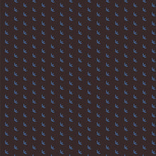 Load image into Gallery viewer, Pattern of small blue birds on a dark brown background
