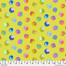 Load image into Gallery viewer, Colorful pattern of swirls on a yellow background with a ruler at the bottom.
