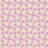 Pattern of white doves with red berries on a purple background