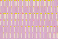 Pattern of vertical lines with small colored dots on a purple background