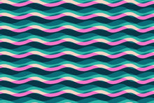 Load image into Gallery viewer, Purple and Blue wave print from Poolside Too by Ruby Star Society. Available at globalfibershop.com.
