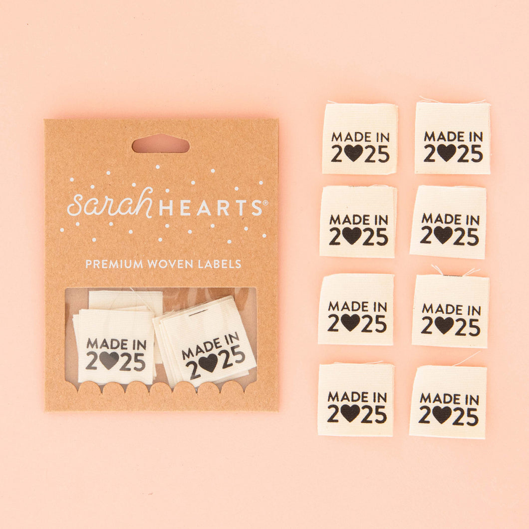 Sarah Hearts Quilt Labels | Made in 2025