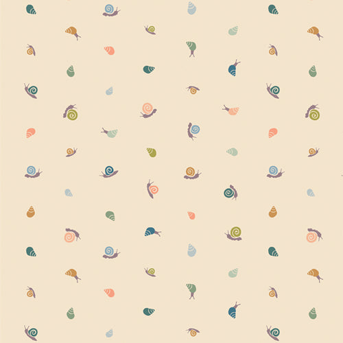 Slow Summer by Suzy Quilts for Art Gallery Fabrics whispers a calming essence of watercolors swirling into existence, and the soft pastel hues of peach lavender, sky blue, and mellow green evoke the dreamlike quality of those long summer days where time itself seems to slow its pace. Available at globalfiberhops.com.