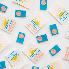 Load image into Gallery viewer, Sarah Hearts | Made Near the Ocean - Sewing Woven Clothing Label Tags
