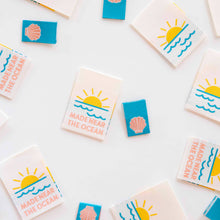 Load image into Gallery viewer, Sarah Hearts | Made Near the Ocean - Sewing Woven Clothing Label Tags
