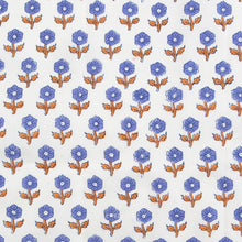 Load image into Gallery viewer, Floral patterned fabric with 'Fableism' branding on a white background. Indian Block Prints available at globalfibershop.com.
