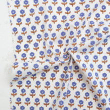 Load image into Gallery viewer, Floral patterned fabric with 'Fableism' branding on a white background. Indian Block Prints available at globalfibershop.com.

