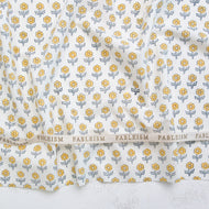 Indian Block Prints: Cottage | Flowerling in Yellow