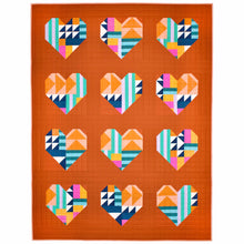 Load image into Gallery viewer, Graffiti Hearts Quilt Pattern | Patchwork and Poodles
