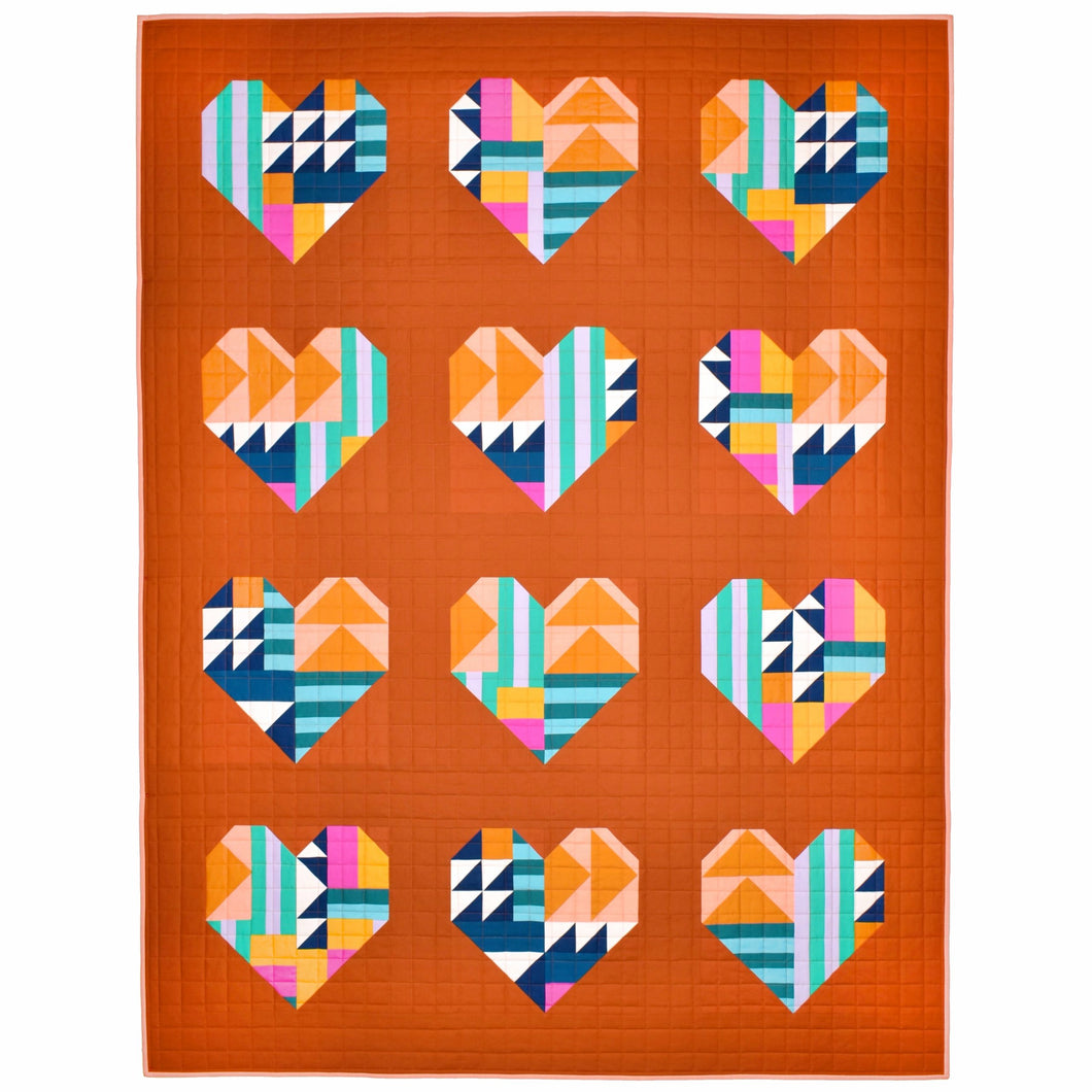 Graffiti Hearts Quilt Pattern | Patchwork and Poodles