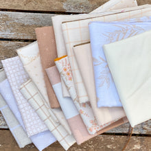 Load image into Gallery viewer, We curated a beautiful blend of winter creams, beige and wheat with a variety of textures (our favorite kind of bundle).    14 piece bundle features prints, linen and Fableism wovens.
