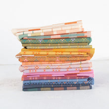 Load image into Gallery viewer, Embrace the charm of the rainbow with Fableism Supply Co’s ‘Lucky Loom’ fabric collection—a dazzling fusion of mixed weight wovens inspired by moments of serendipity. This collection’s palette radiates warmth and whimsy, featuring golden yellows, soft pinks, earthy greens, tranquil blues, and rich purples, each reminiscent of the colors in a lucky rainbow. Available at globalfibershop.com.
