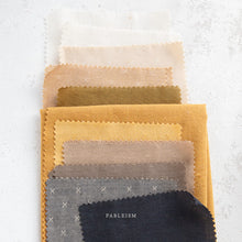 Load image into Gallery viewer, Fan favorite, Sprout Wovens are our most popular earthy woven with just the right color tones and earthy texture.&nbsp; Now offered in smaller color stories as part of the new Precut Aura Fat Quarter Bundle series.&nbsp; Each color story emits a particular aura and looks dazzling at the same time.&nbsp; Cozy, earthy, small bites of color offered in fat quarters, perfect for quilters! Sold at globalfibershop.com.
