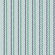 Pattern of wavy green and black lines on a light gray background. From the Holiday Classics Collection for Rifle Paper Co. at globalfibershop.com.