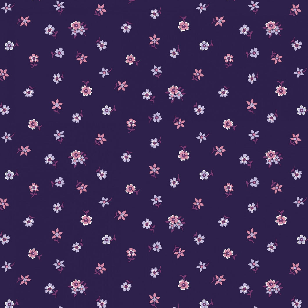 Flower Show Botanical Jewel from Liberty of London fabrics transports us to a magical garden oasis, planted with the prettiest shades of roses, lavender, dahlias in rich, vivid jewel tones that resemble semi-precious stones. Available at globalfibershop.com.