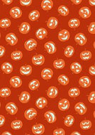Haunted House | Pumpkin faces on orange | GLOW IN THE DARK 🌟