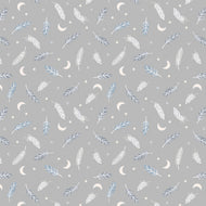 Enchanted | Feathers & Stars in Grey