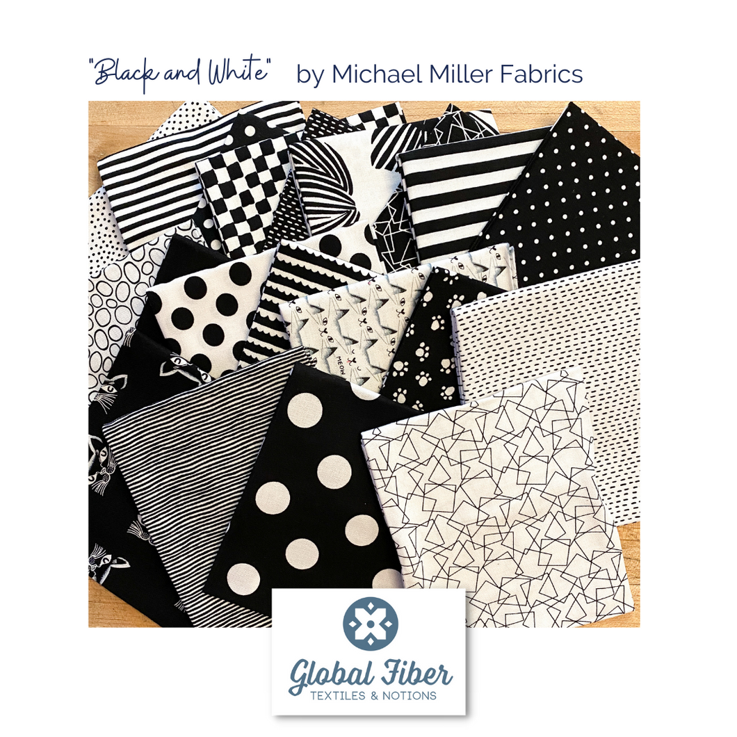 Black and White - Michael Miller 20pc FQB
