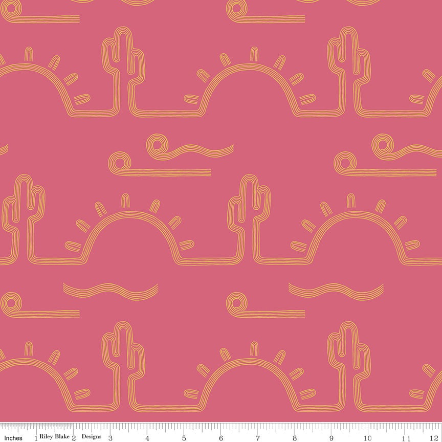 Arid Oasis | Desert Sunrise | Raspberry – Global Fiber Shop