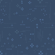Deco Stitch Elements - Indigo Sky
