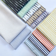 Load image into Gallery viewer, Collection of poplin and linen fabrics with stripes. Sold at glboalfbiershop.com.

