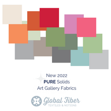 Load image into Gallery viewer, Color swatches of the 15 new PURE solid colors from Art Gallery Fabrics
