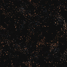 Load image into Gallery viewer, Speckled, brought to you by RSS designer Rashida Coleman Hall features subtle speckled, some metallic, blenders.  We liken &quot;speckled&quot; to your happiest accident paint splatter turned perfect fabric background or blender. Black is a black background with grey, cream and gold speckles.

