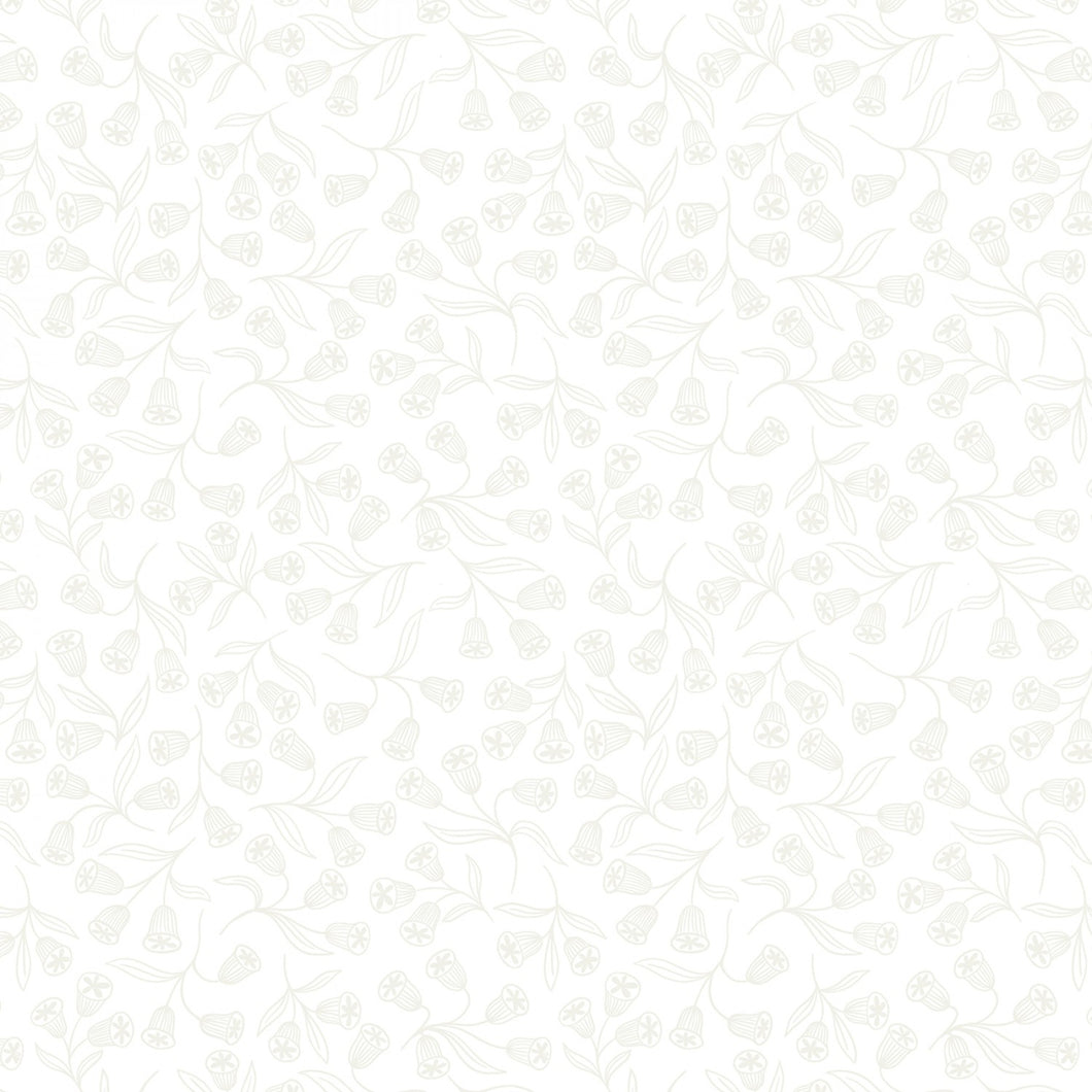 Tiny Tonals | Bellflower white on white