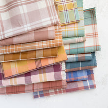 Load image into Gallery viewer, Introducing the Arcade Wovens collection by Fableism Supply Company.  Arcade Wovens  features 15 shades of yarn-dyed wovens in Fabelism&#39;s signature earth tone palette inspired by natural elements .  These plaids are excellent staples in quilting, homewares and garments and make gorgeous quilt backs.
