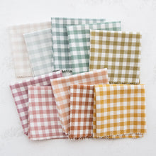 Load image into Gallery viewer, Camp Ginghams collection brings forth a classic woven style in gorgeous colors, reminiscent of retro camp uniforms. Think Moonrise Kingdom meets classic gingham! Camp Gingham is offering two sizes of yarn-dyed cotton gingham 3/8″ and 2.25″. Each size has a multitude of purposes from quilts, to apparel, to table settings! Available at globalfibershop.com.
