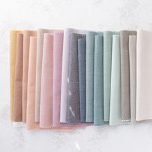 Load image into Gallery viewer, Everyday Chambray features a cotton/bamboo blend that makes for a dreamy soft hand. We are in love with these equally dreamy muted pastel shades. We predict Everyday Chambray is destined to be your next fabric obsession. Available at globalfibershop.com
