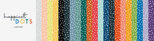Load image into Gallery viewer, Happiest Dots from RJR Studio feature classic white polka dot prints on a backdrop of modern hues. Sold at globalfibershop.com.
